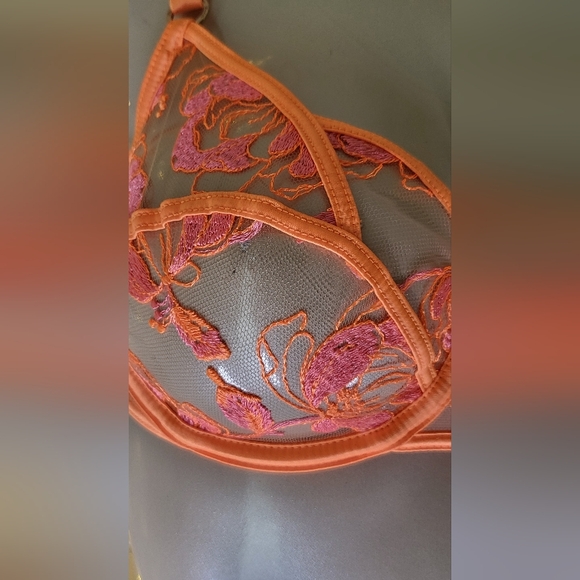 Honey Birdette Vibrant Orange and Pink Bra Set Lot 126 - Picture 4 of 12